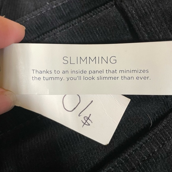 TALBOTS Black Simply Flattering 5-Pocket Corduroy Pants Size 14P NWT - Picture 7 of 7